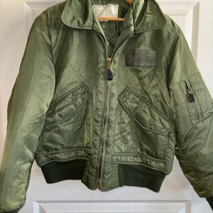 Rothco Military Green Bomber Jacket Large Full Zip Quilted Made in Korea